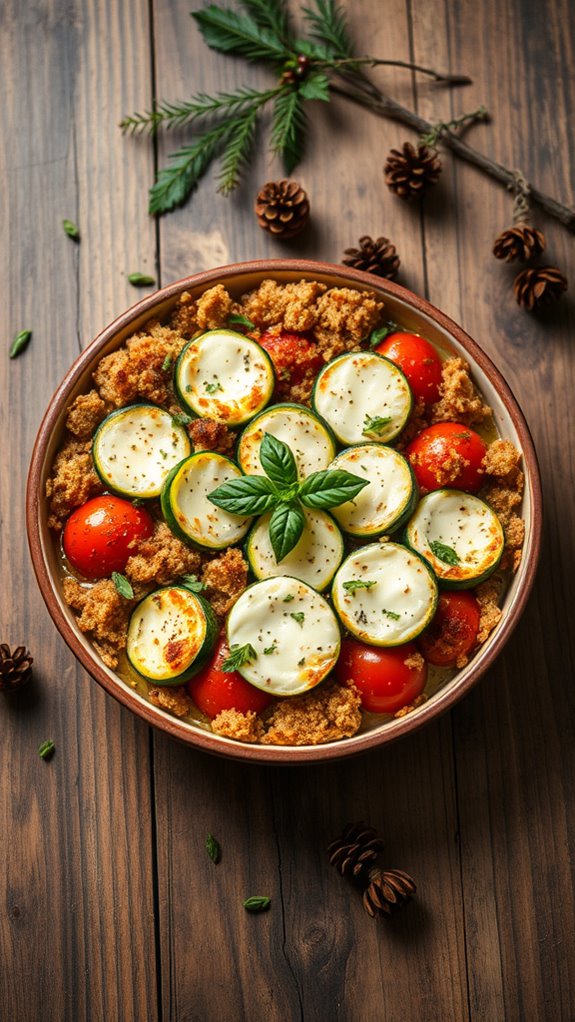 vegetable cheese layered gratin