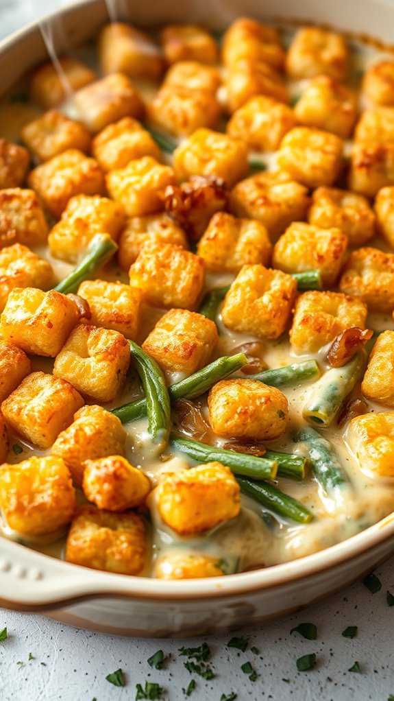 vegetarian casserole with tater tots