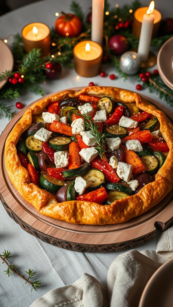 vegetarian roasted vegetable tart