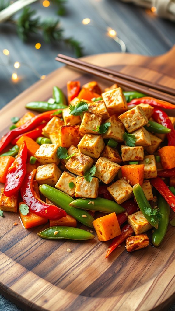 vibrant healthy tofu stir fry