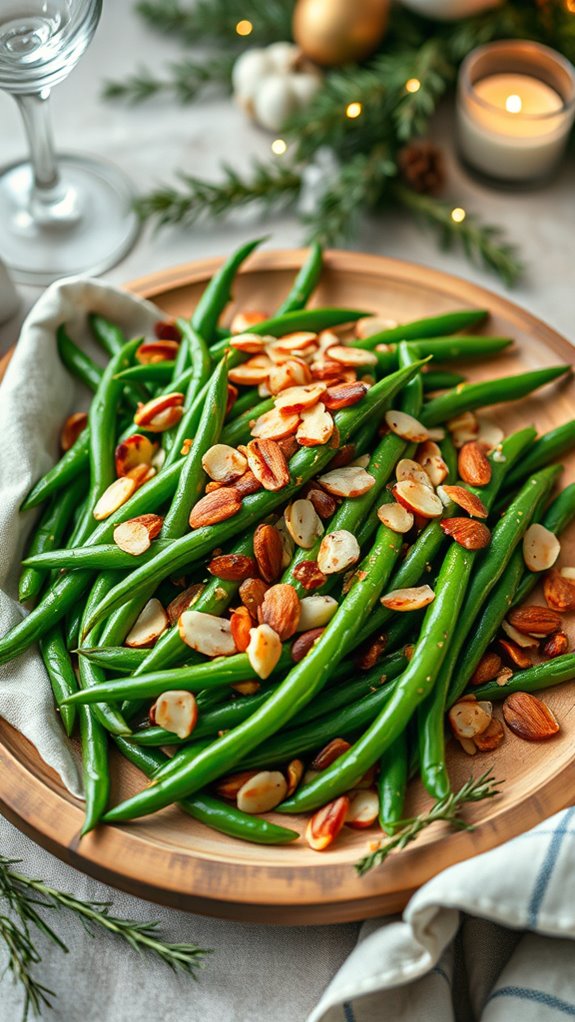 vibrant holiday green bean salad