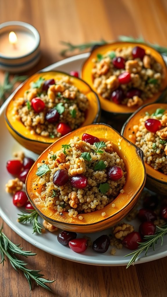 vibrant mediterranean acorn squash