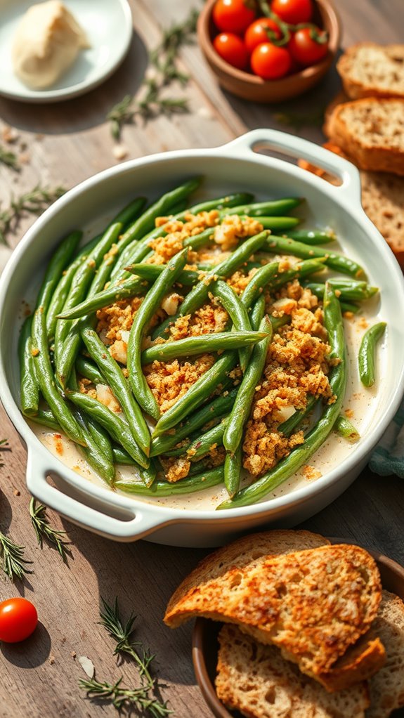 vibrant mediterranean green bean casserole