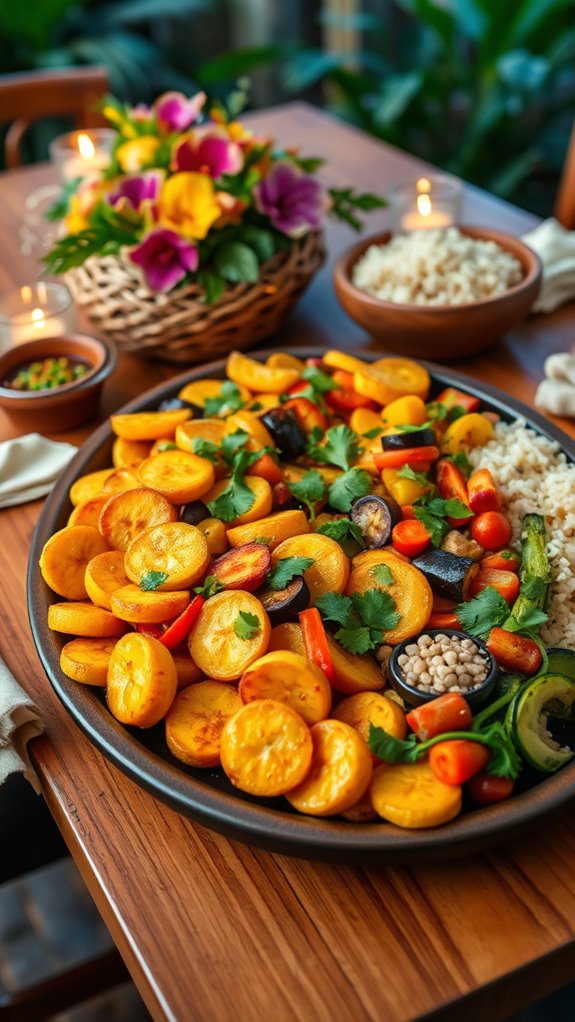 vibrant plantain vegetable medley