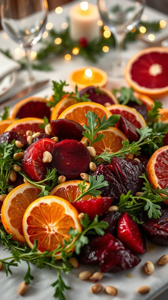 vibrant roasted beet salad