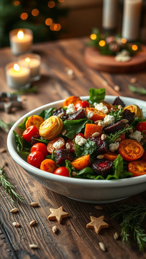 vibrant roasted vegetable salad