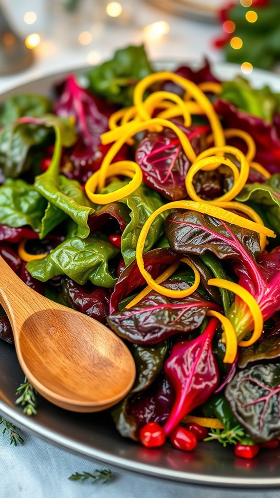 vibrant saut ed chard dish