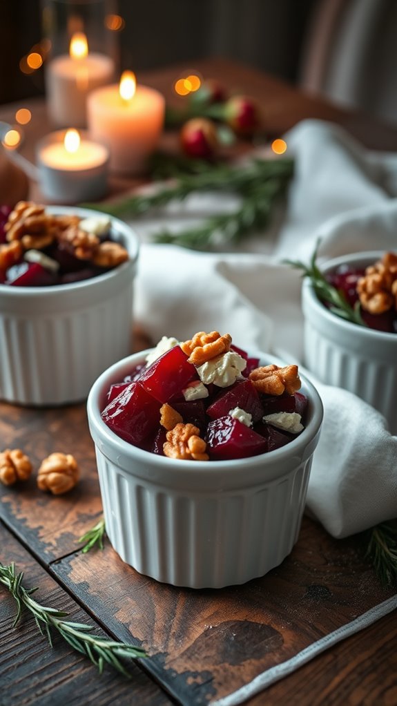 warm beet and goat cheese