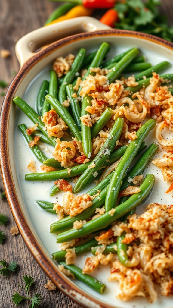 zesty coconut green bean casserole
