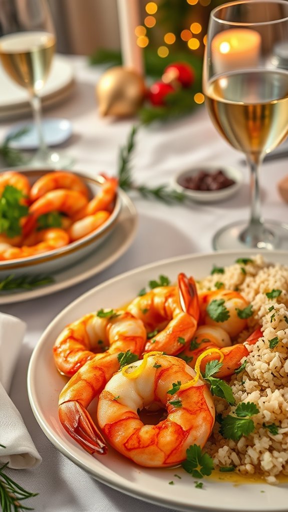 zesty shrimp with cilantro