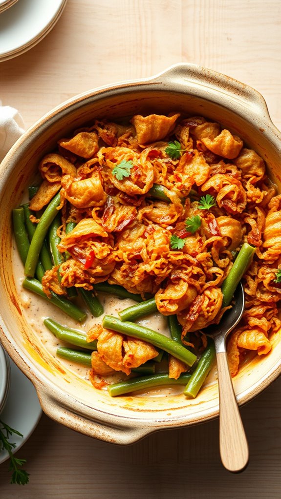 zesty spicy green bean casserole