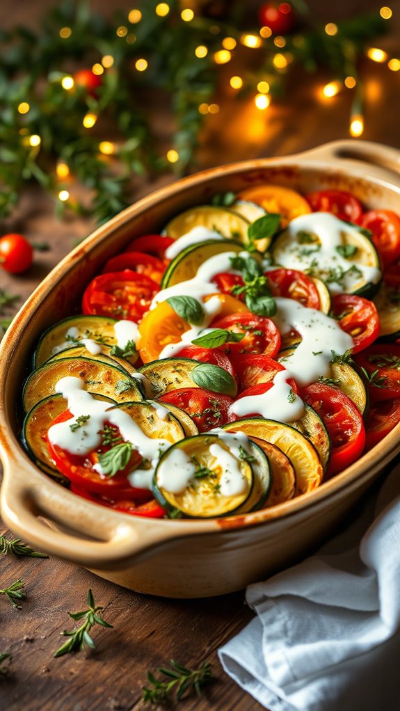 zucchini tomato basil gratin