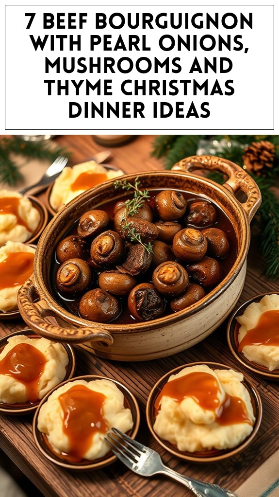 7 Beef Bourguignon With Pearl Onions, Mushrooms and Thyme Christmas Dinner Ideas