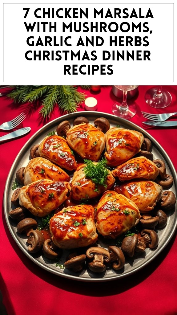 7 Chicken Marsala With Mushrooms, Garlic and Herbs Christmas Dinner Recipes