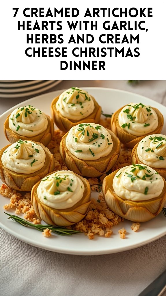 7 Creamed Artichoke Hearts With Garlic, Herbs and Cream Cheese Christmas Dinner