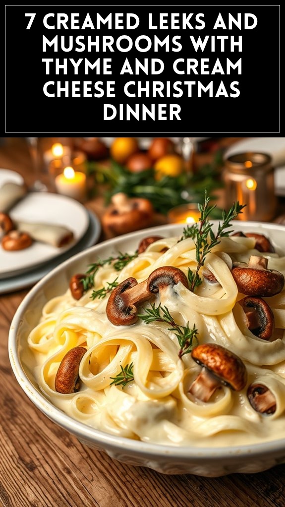 7 Creamed Leeks and Mushrooms With Thyme and Cream Cheese Christmas Dinner