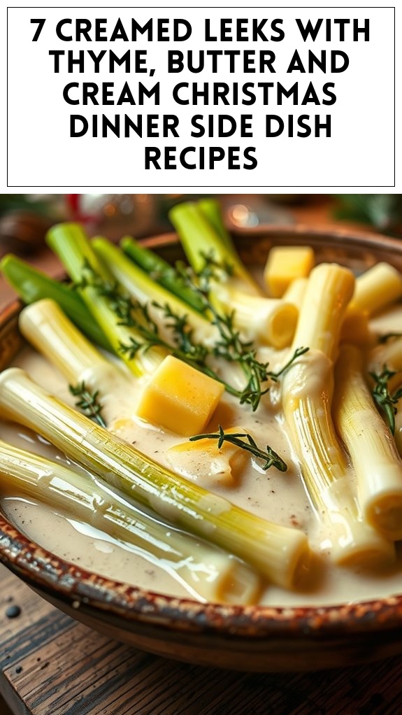 7 Creamed Leeks With Thyme, Butter and Cream Christmas Dinner Side Dish Recipes