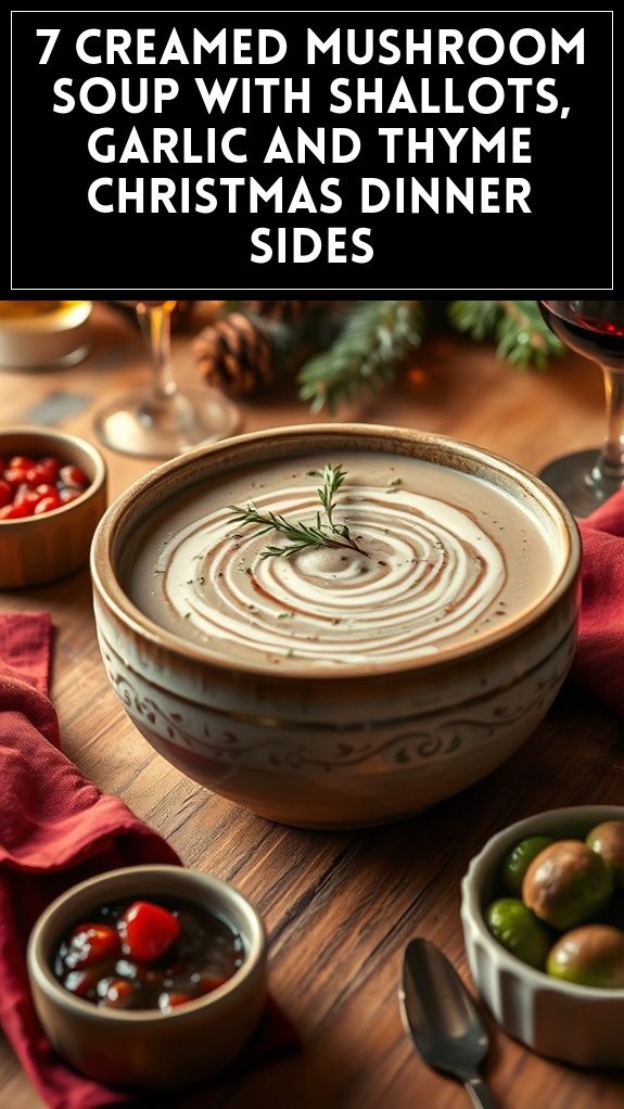 7 Creamed Mushroom Soup With Shallots, Garlic and Thyme Christmas Dinner Sides