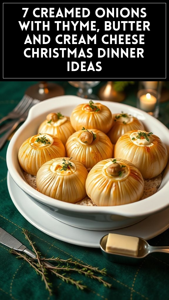 7 Creamed Onions With Thyme, Butter and Cream Cheese Christmas Dinner Ideas