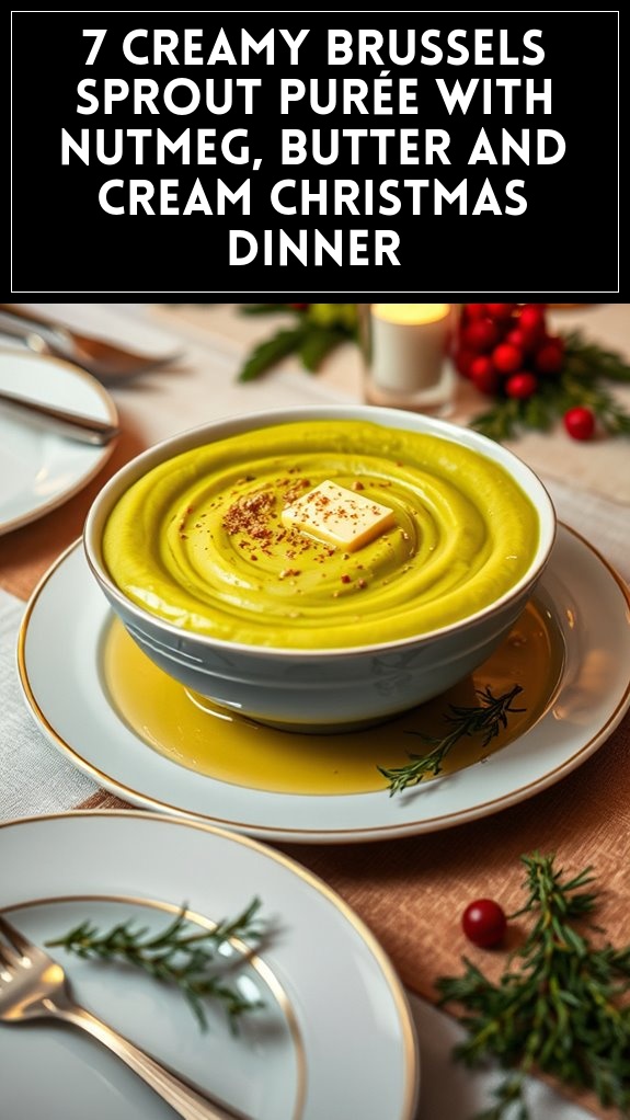 7 Creamy Brussels Sprout Purée With Nutmeg, Butter and Cream Christmas Dinner