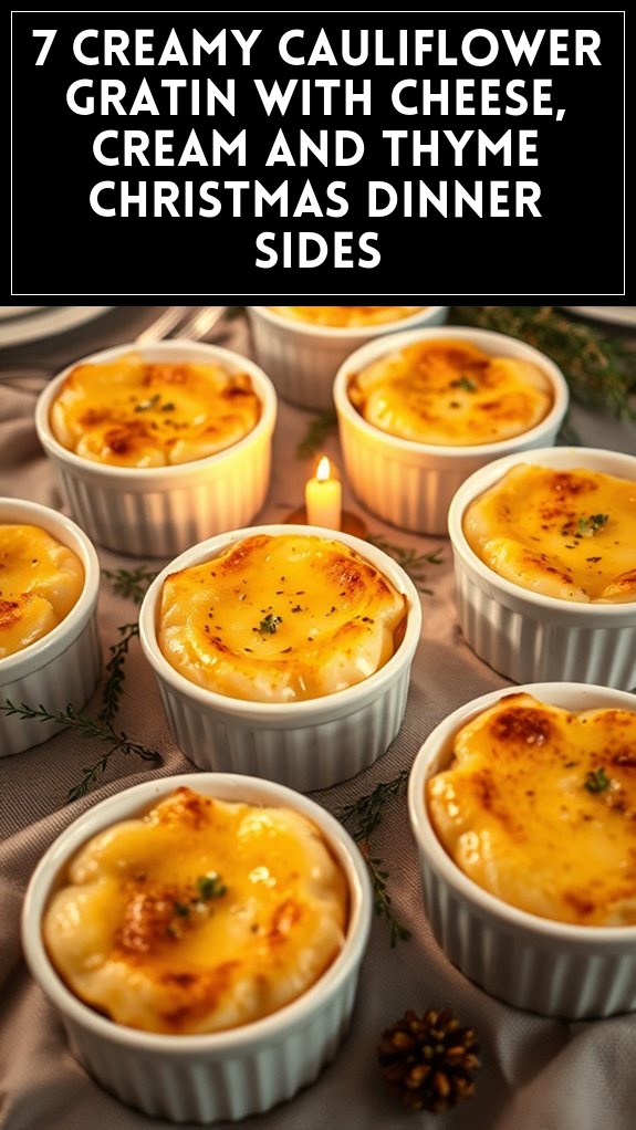 7 Creamy Cauliflower Gratin With Cheese, Cream and Thyme Christmas Dinner Sides