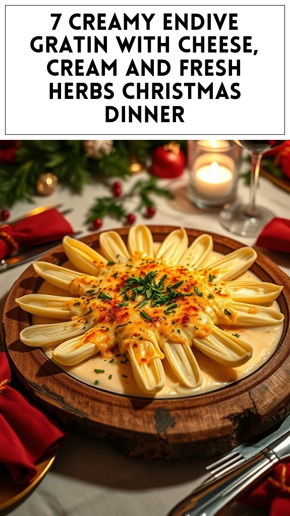 7 Creamy Endive Gratin With Cheese, Cream and Fresh Herbs Christmas Dinner