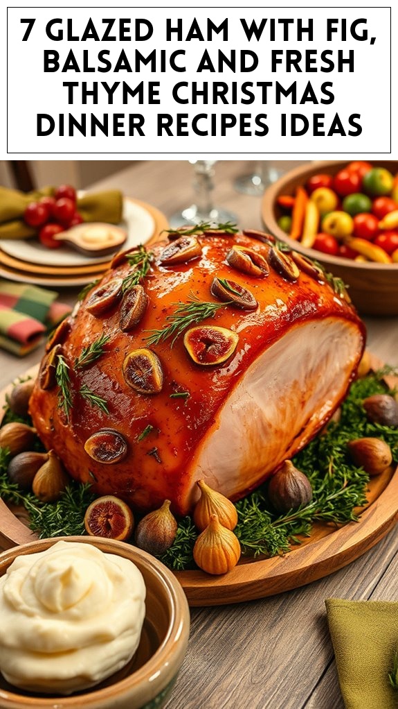 7 Glazed Ham With Fig, Balsamic and Fresh Thyme Christmas Dinner Recipes Ideas