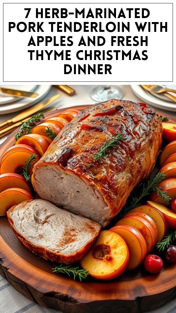 7 Herb-Marinated Pork Tenderloin With Apples and Fresh Thyme Christmas Dinner