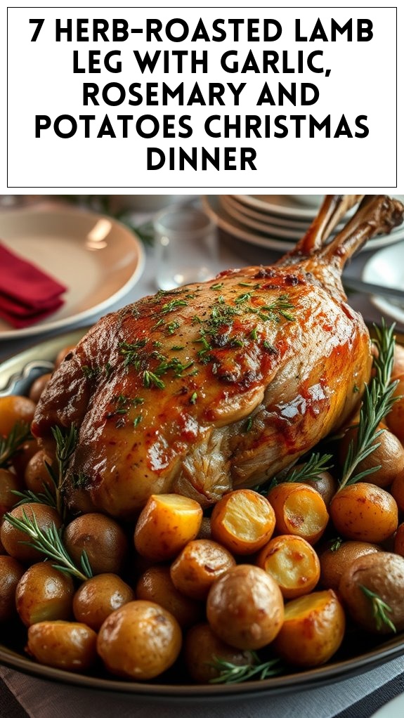 7 Herb-Roasted Lamb Leg With Garlic, Rosemary and Potatoes Christmas Dinner