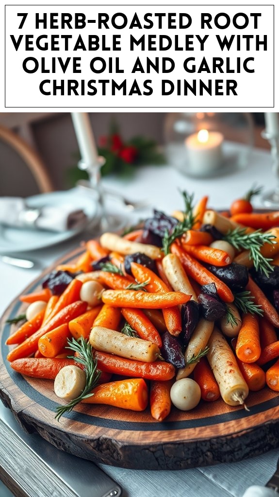 7 Herb-Roasted Root Vegetable Medley With Olive Oil and Garlic Christmas Dinner