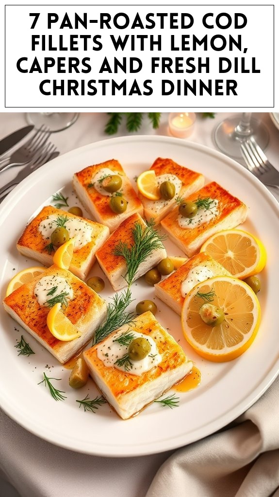 7 Pan-Roasted Cod Fillets With Lemon, Capers and Fresh Dill Christmas Dinner