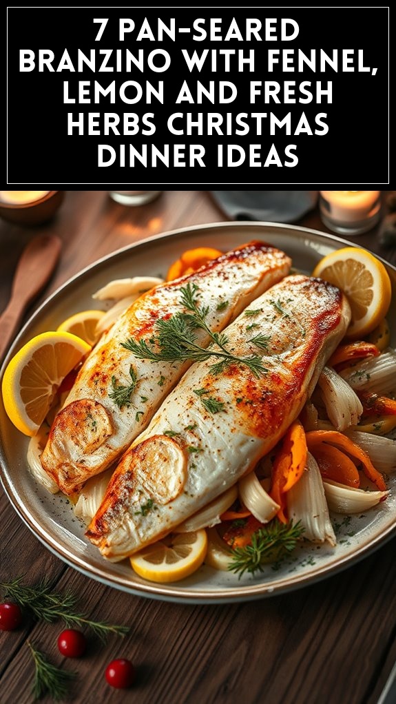 7 Pan-Seared Branzino With Fennel, Lemon and Fresh Herbs Christmas Dinner Ideas