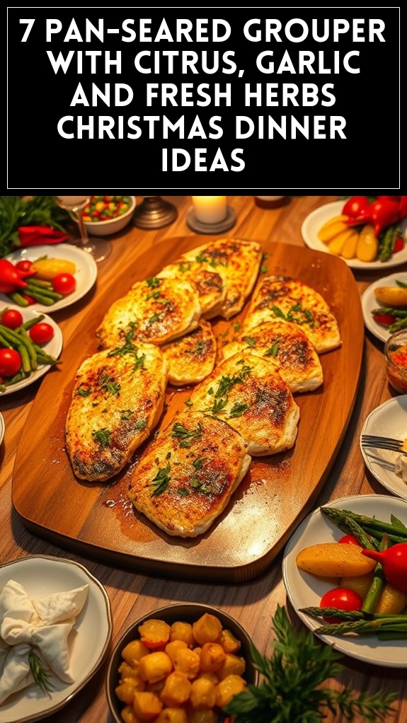 7 Pan-Seared Grouper With Citrus, Garlic and Fresh Herbs Christmas Dinner Ideas