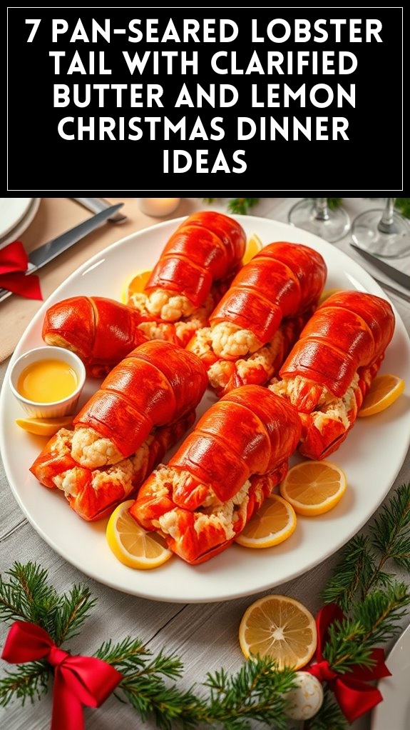 7 Pan-Seared Lobster Tail With Clarified Butter and Lemon Christmas Dinner Ideas