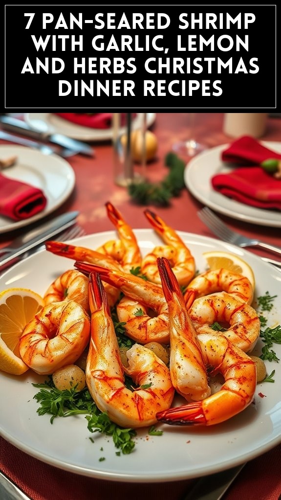 7 Pan-Seared Shrimp With Garlic, Lemon and Herbs Christmas Dinner Recipes