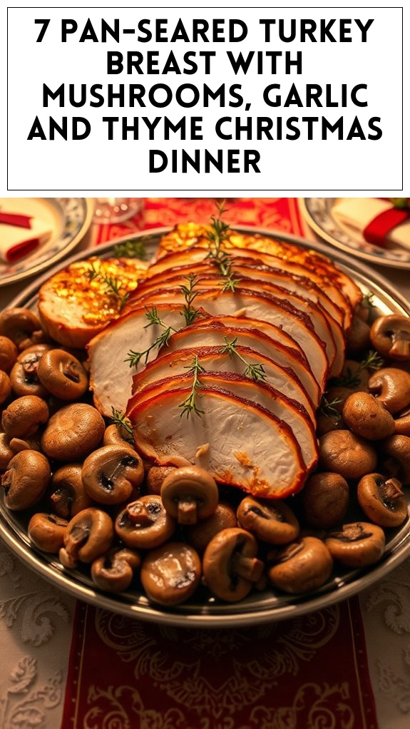 7 Pan-Seared Turkey Breast With Mushrooms, Garlic and Thyme Christmas Dinner