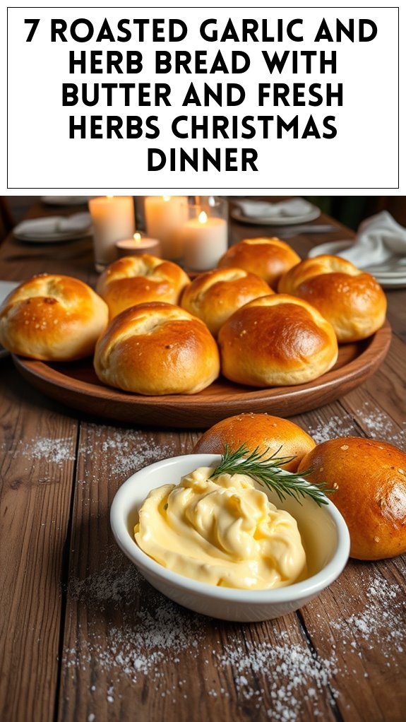 7 Roasted Garlic and Herb Bread With Butter and Fresh Herbs Christmas Dinner