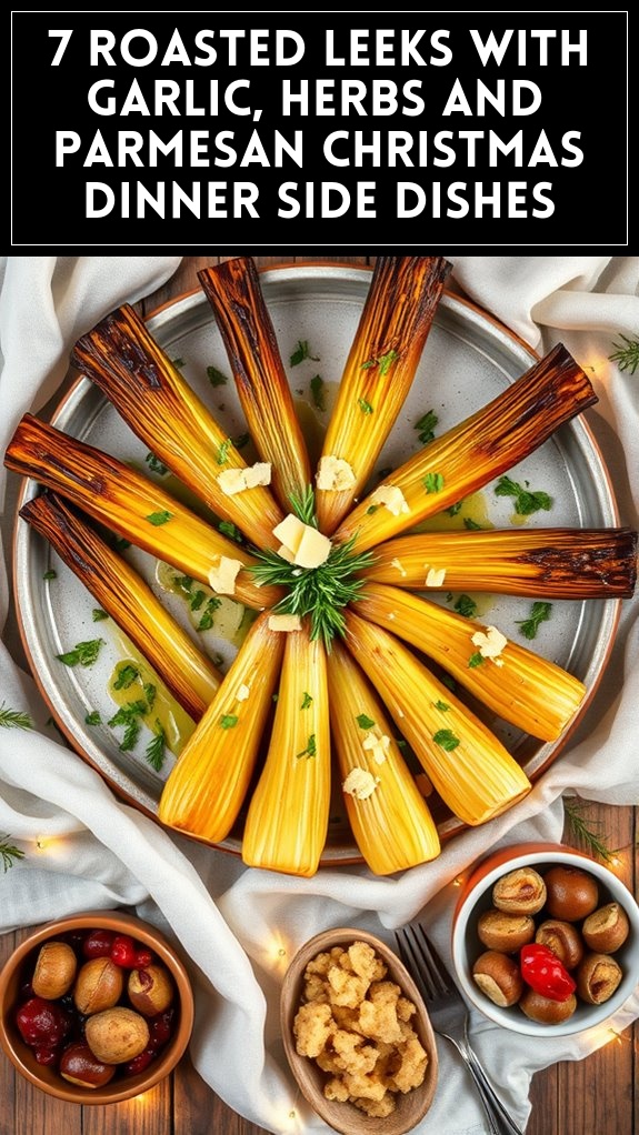 7 Roasted Leeks With Garlic, Herbs and Parmesan Christmas Dinner Side Dishes