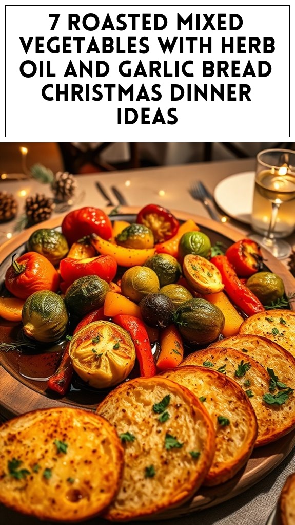 7 Roasted Mixed Vegetables With Herb Oil and Garlic Bread Christmas Dinner Ideas