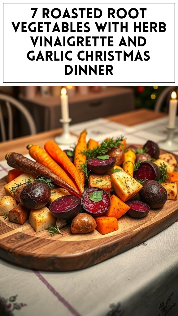 7 Roasted Root Vegetables With Herb Vinaigrette and Garlic Christmas Dinner