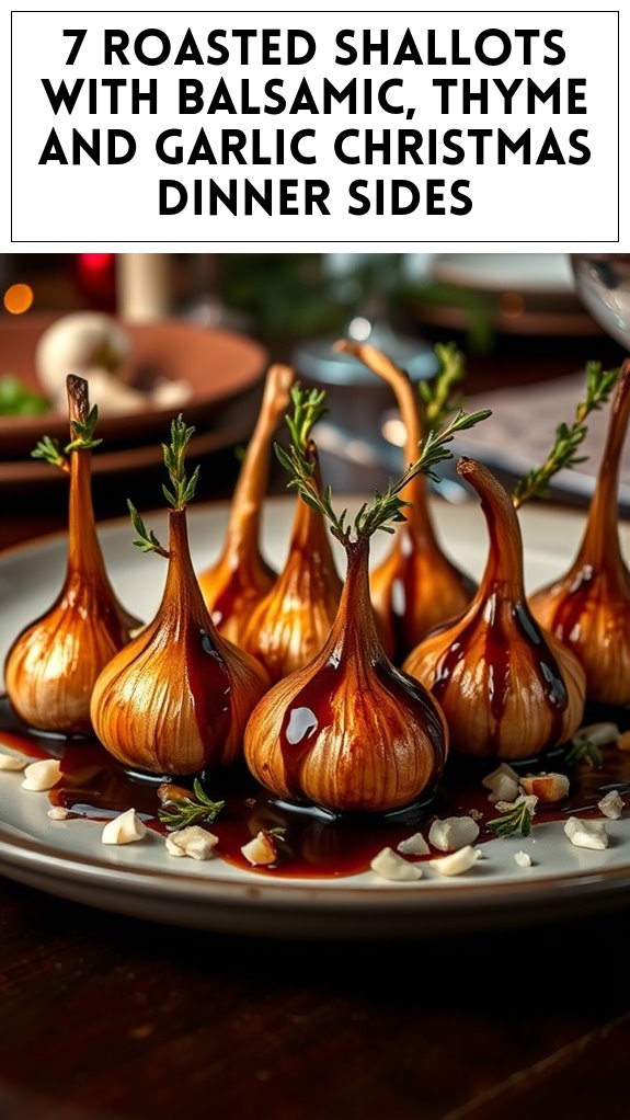 7 Roasted Shallots With Balsamic, Thyme and Garlic Christmas Dinner Sides