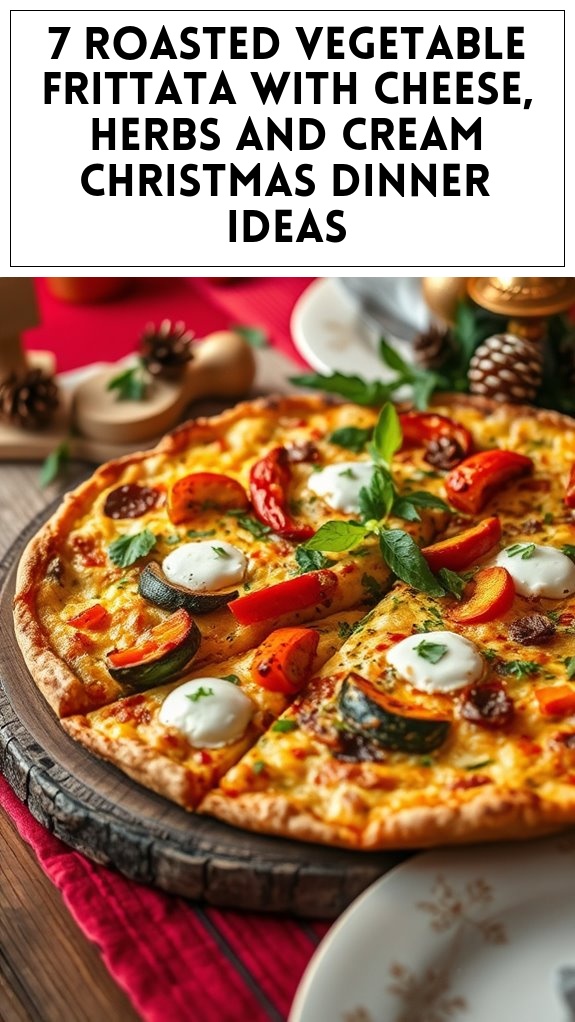 7 Roasted Vegetable Frittata With Cheese, Herbs and Cream Christmas Dinner Ideas