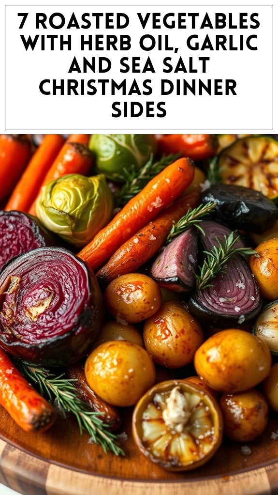 7 Roasted Vegetables With Herb Oil, Garlic and Sea Salt Christmas Dinner Sides