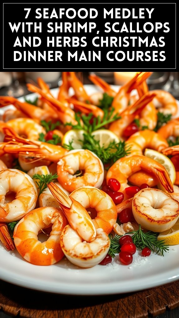7 Seafood Medley With Shrimp, Scallops and Herbs Christmas Dinner Main Courses