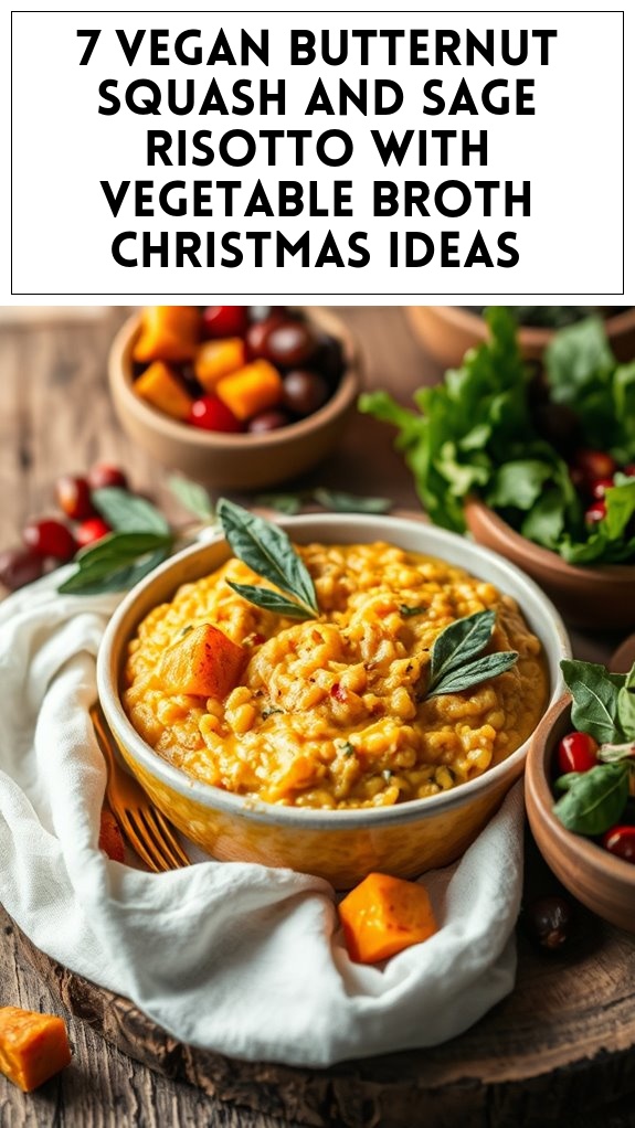 7 Vegan Butternut Squash and Sage Risotto With Vegetable Broth Christmas Ideas
