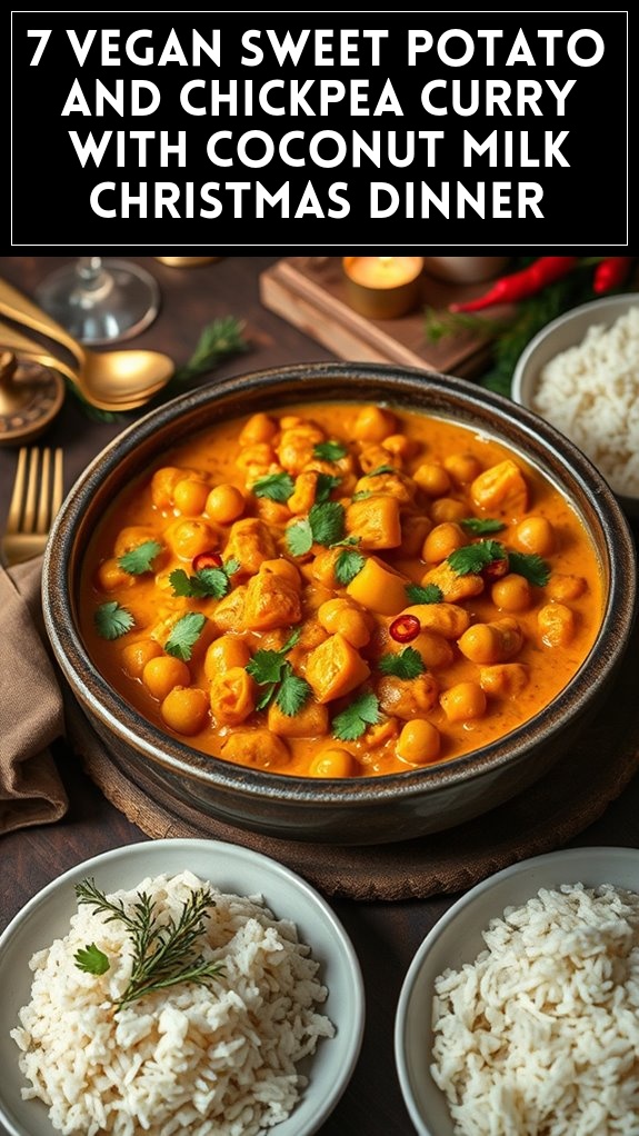 7 Vegan Sweet Potato and Chickpea Curry With Coconut Milk Christmas Dinner