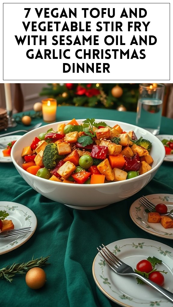 7 Vegan Tofu and Vegetable Stir Fry With Sesame Oil and Garlic Christmas Dinner
